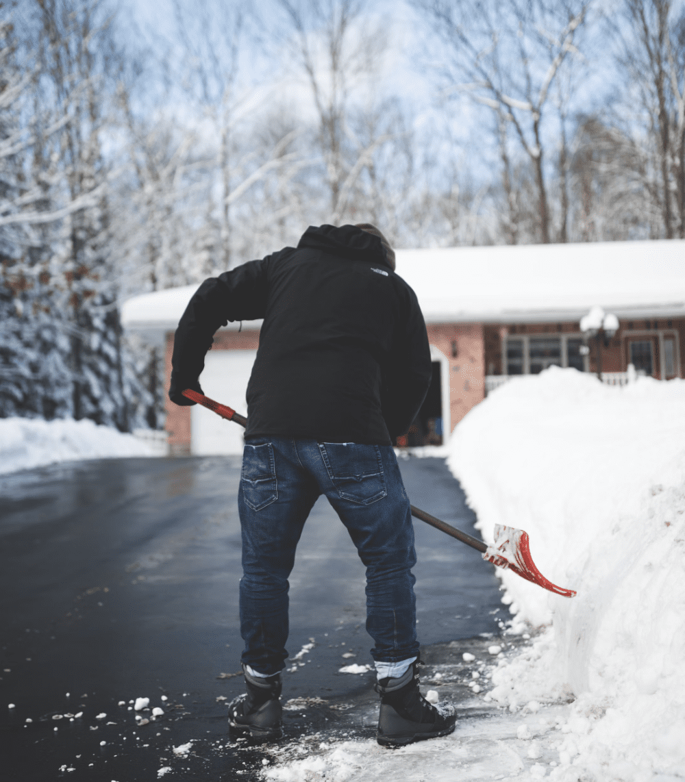 commercial snow shoveling