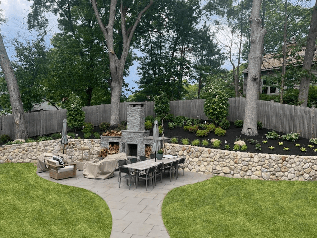 outdoor fire pit with outdoor fire place massachusetts
