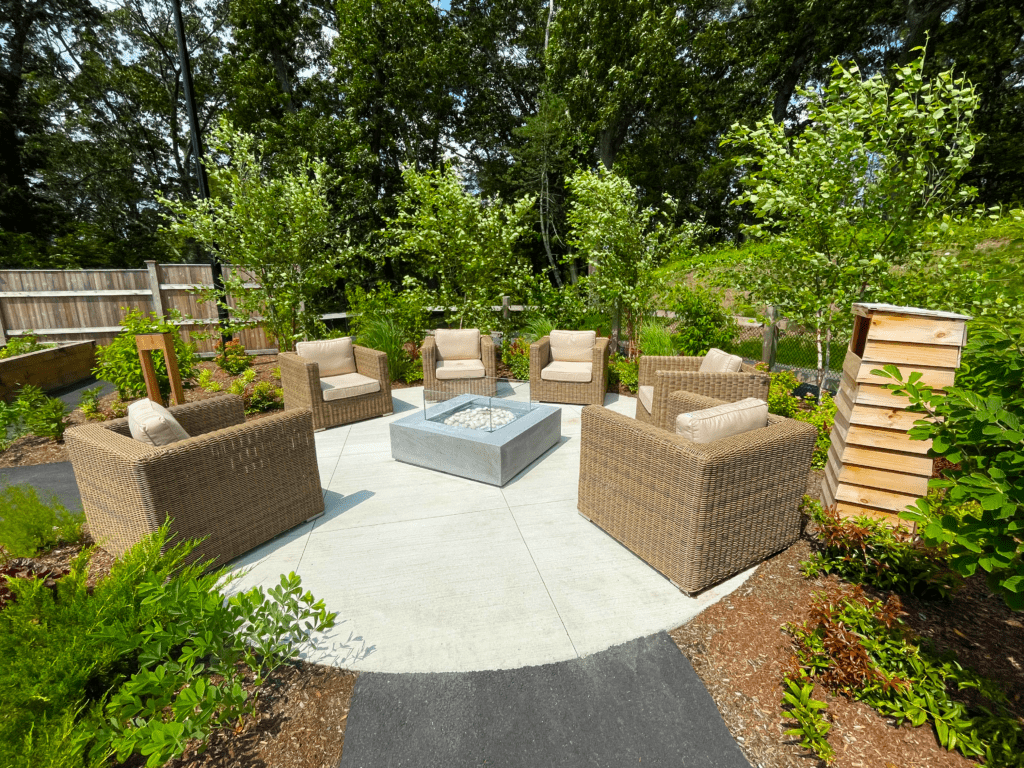 outdoor fire pit design in Massachusetts